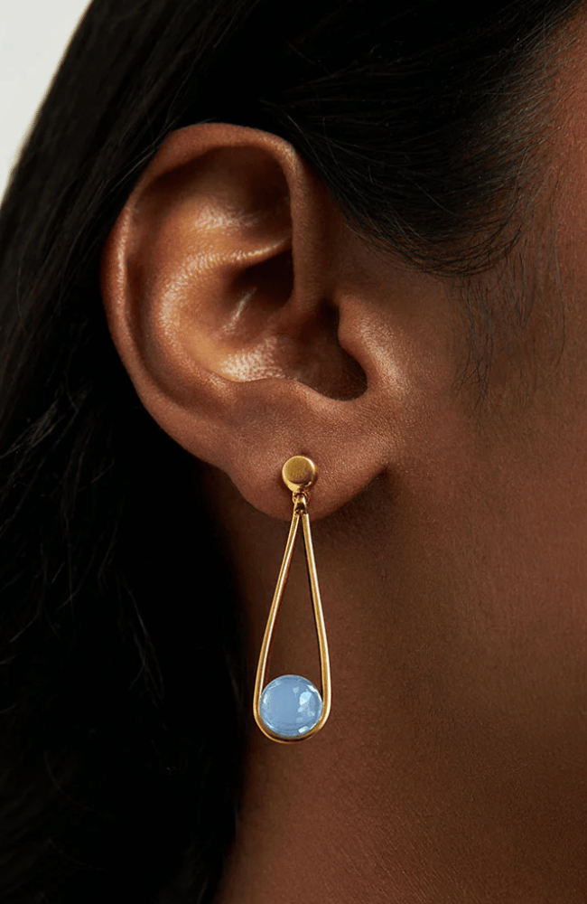 MINI IPANEMA EARRINGS COASTAL BLUE-DEAN DAVIDSON-FLOW by nicole