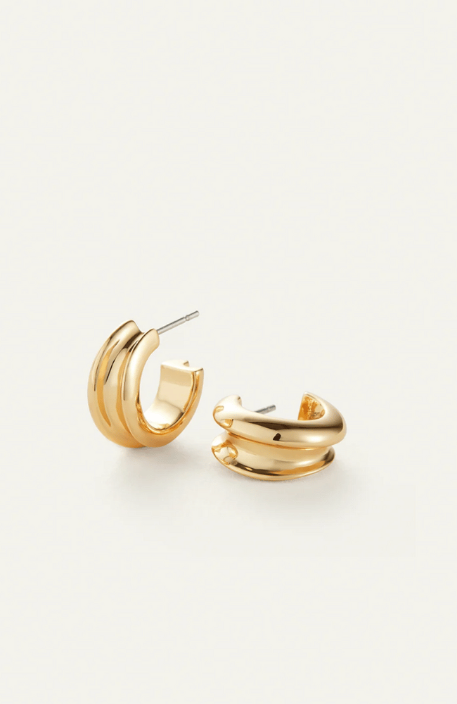MINI LENNON HOOP EARRINGS in GOLD-JENNY BIRD-FLOW by nicole