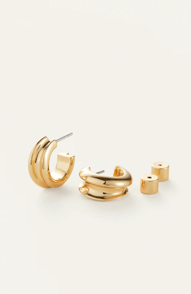 MINI LENNON HOOP EARRINGS in GOLD-JENNY BIRD-FLOW by nicole