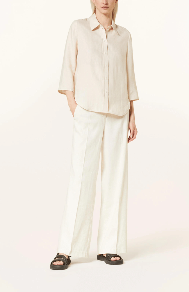 MIRA LINEN PANT in PURE WHITE-CAMBIO-FLOW by nicole