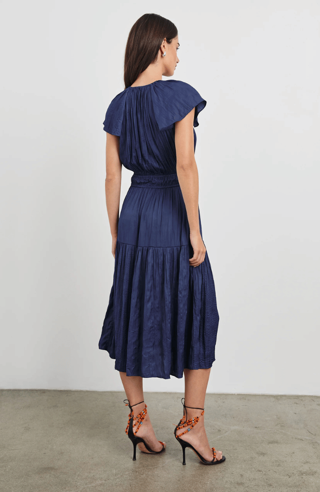 MIRIELLE DRESS in ADMIRAL BLUE-RAILS-FLOW by nicole