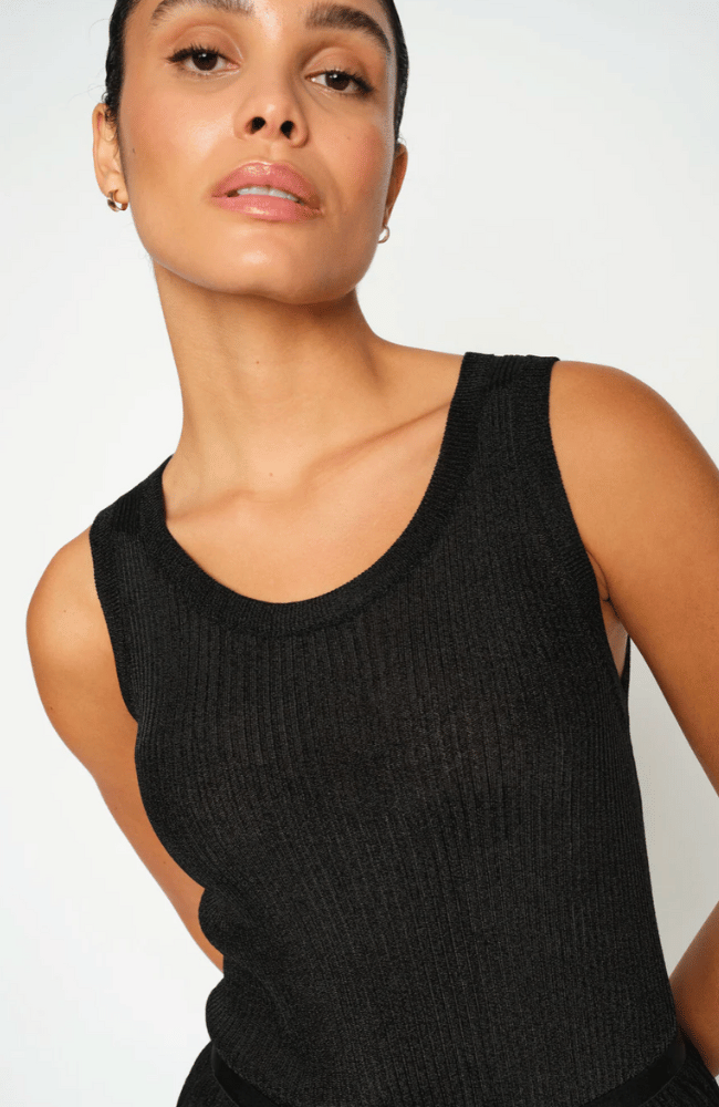 MM RELENA IMANJA KNIT TANK TOP in BLACK-MOS MOSH-FLOW by nicole