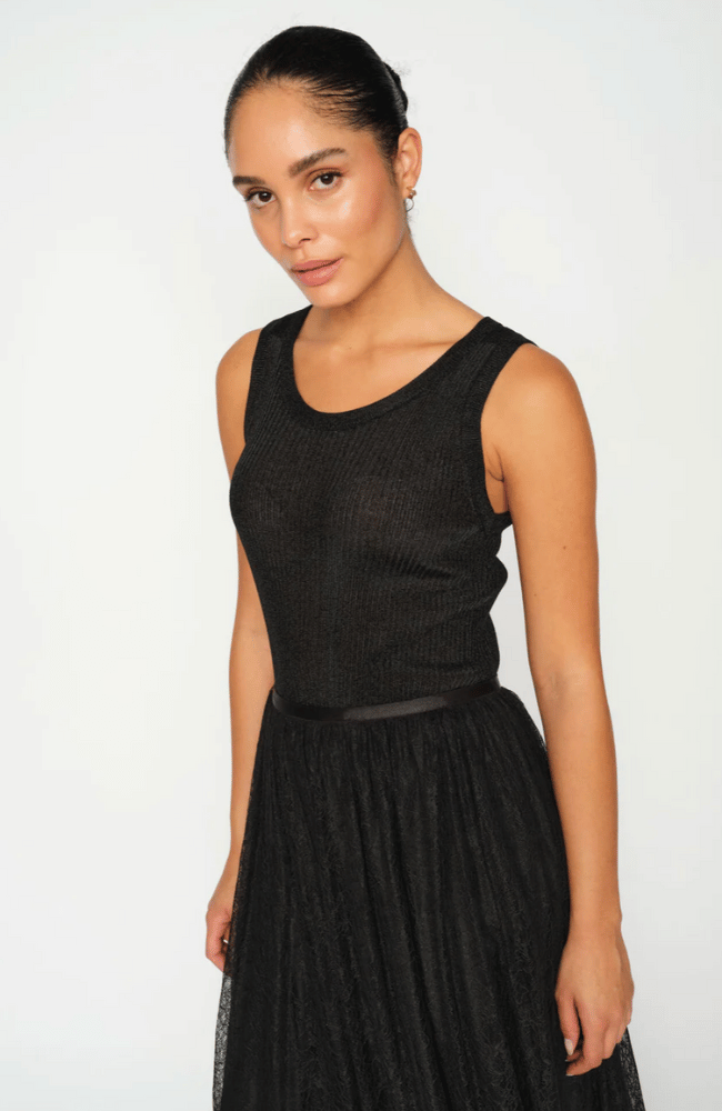 MM RELENA IMANJA KNIT TANK TOP in BLACK-MOS MOSH-FLOW by nicole