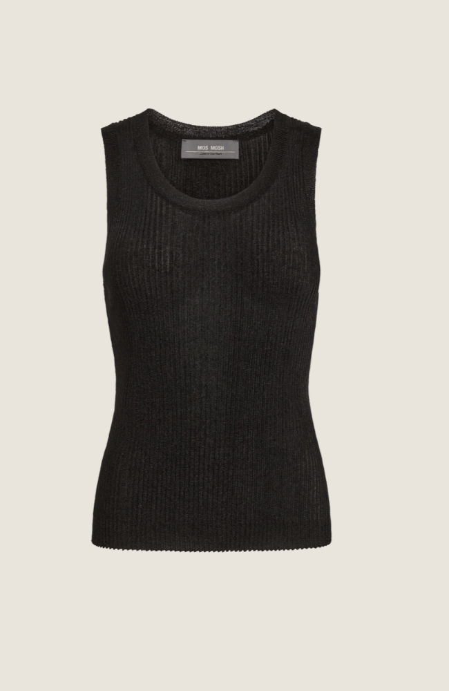 MM RELENA IMANJA KNIT TANK TOP in BLACK-MOS MOSH-FLOW by nicole