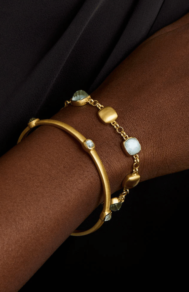MONTEREY CHAIN BRACELET - IRIDESCENT SKY BLUE-DEAN DAVIDSON-FLOW BY NICOLE CANADA