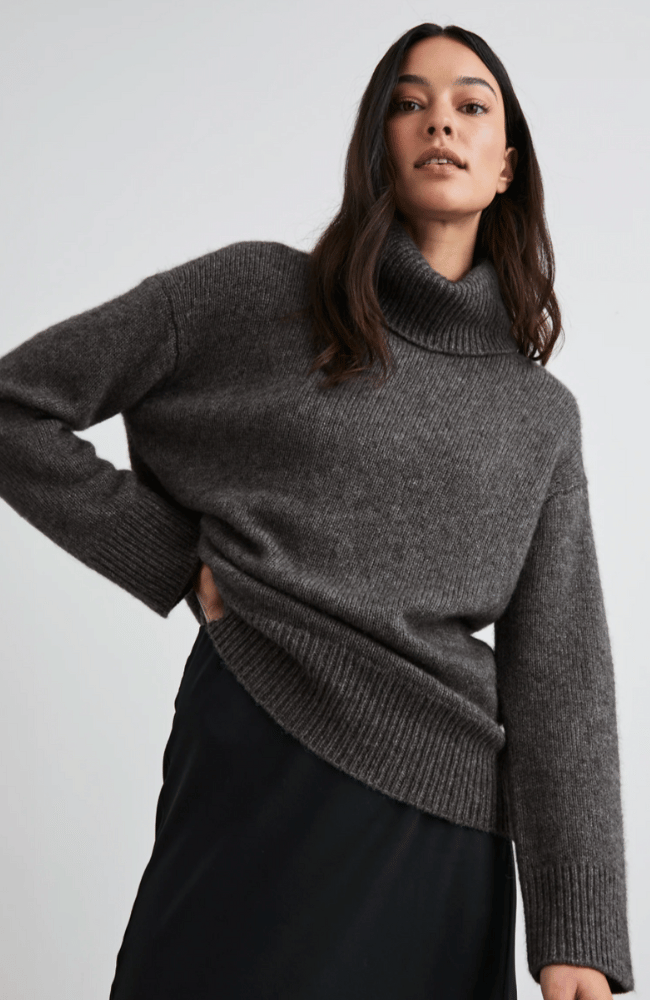 NADINE SWEATER in THUNDER-RAILS-FLOW by nicole