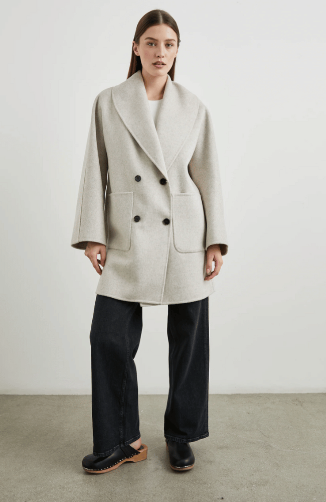 NILY COAT in OATMEAL-RAILS-FLOW by nicole