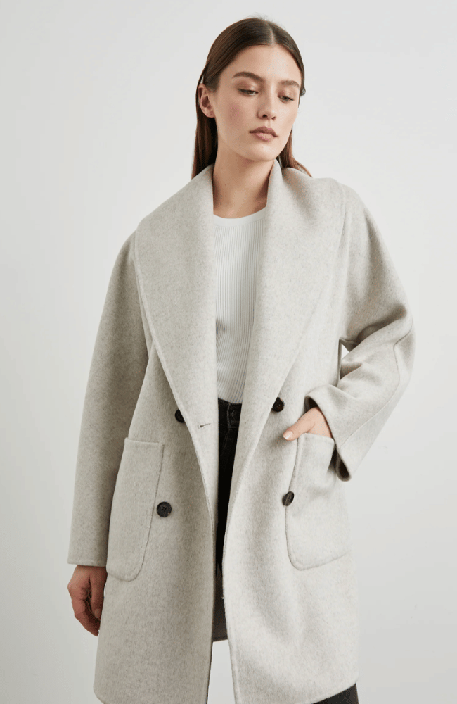 NILY COAT in OATMEAL-RAILS-FLOW by nicole