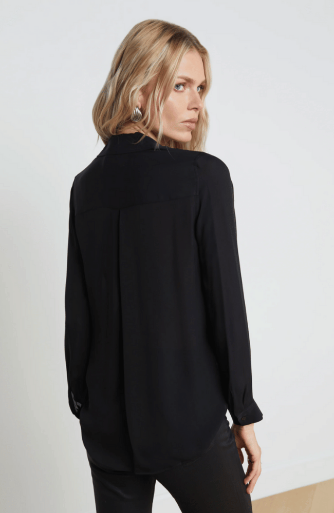 NINA BLOUSE in BLACK-L&#39; AGENCE-FLOW by nicole