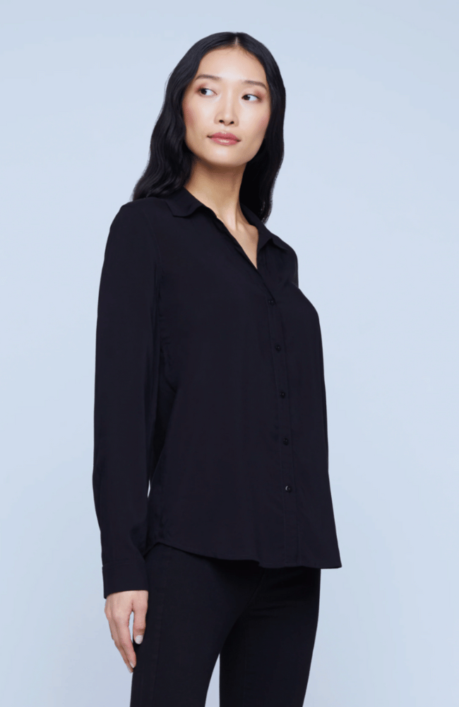 NINA BLOUSE in BLACK-L&#39; AGENCE-FLOW by nicole
