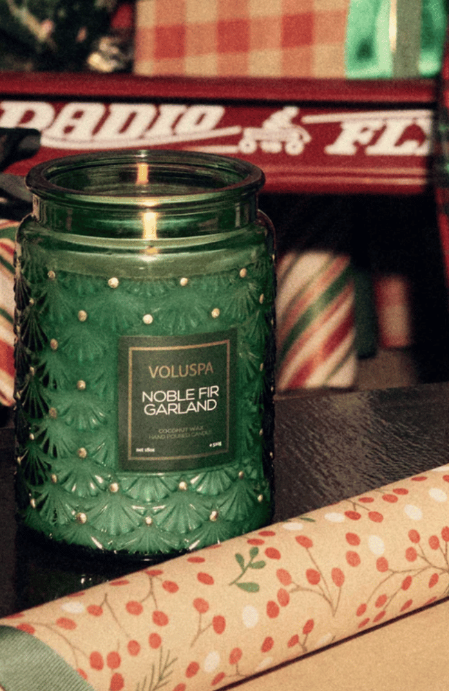 NOBLE FIR GARLAND LARGE JAR CANDLE-VOLUSPA-FLOW by nicole