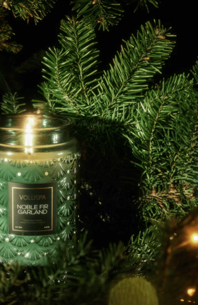 NOBLE FIR GARLAND LARGE JAR CANDLE-VOLUSPA-FLOW by nicole