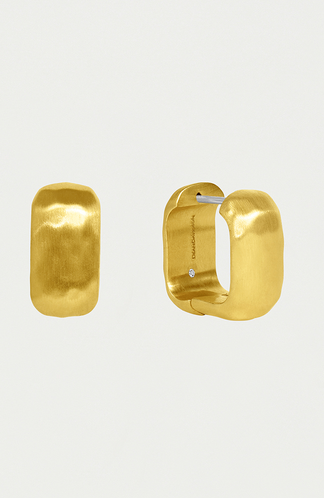 NOMAD SQUARE HUGGIE HOOP EARRINGS-DEAN DAVIDSON-FLOW by nicole