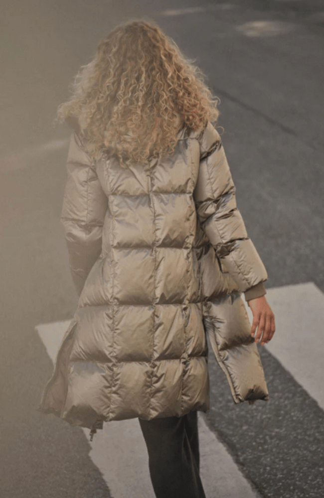 NOVA METALLIC DOWN JACKET in BRINDLE-MOS MOSH-FLOW by nicole