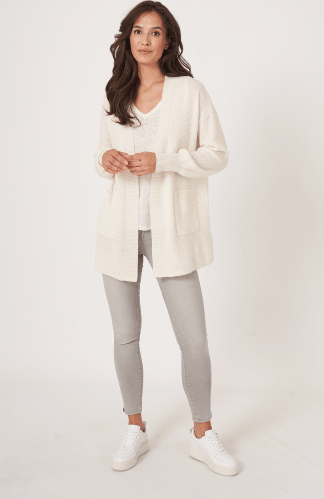 ORGANIC CASHMERE CARDIGAN-REPEAT-FLOW by nicole
