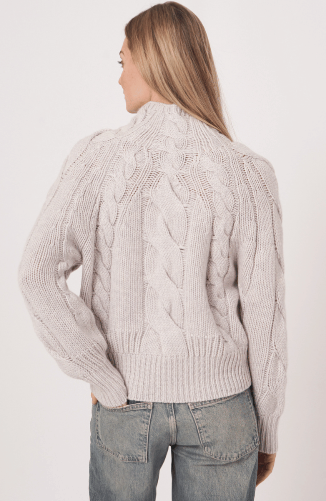 ORGANIC CASHMERE KNITTED PULLOVER SNOW-REPEAT-FLOW by nicole