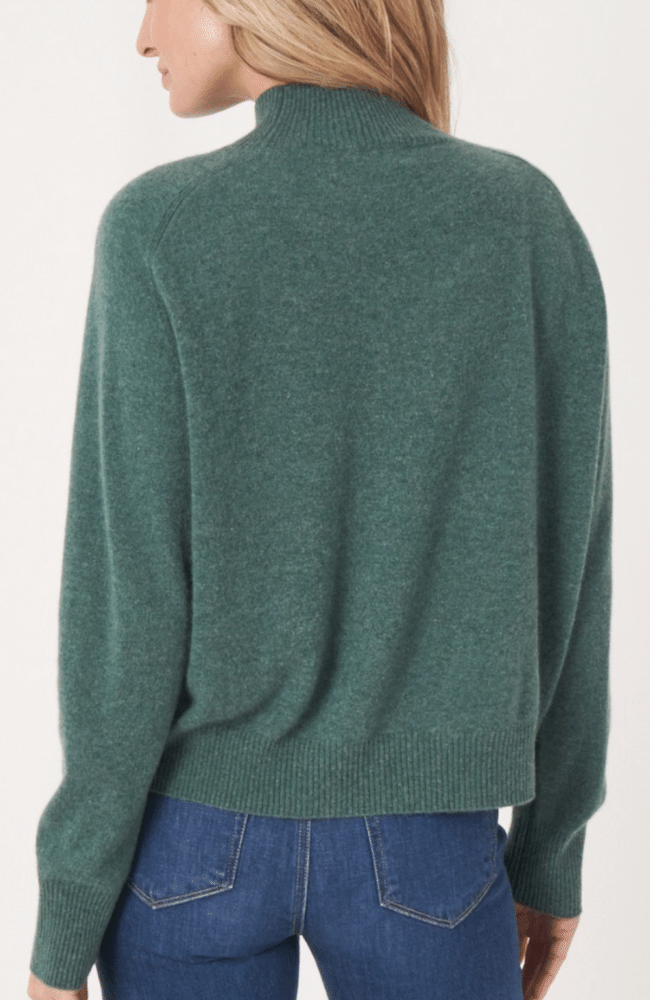 ORGANIC CASHMERE PULLOVER - KELP-REPEAT-FLOW by nicole