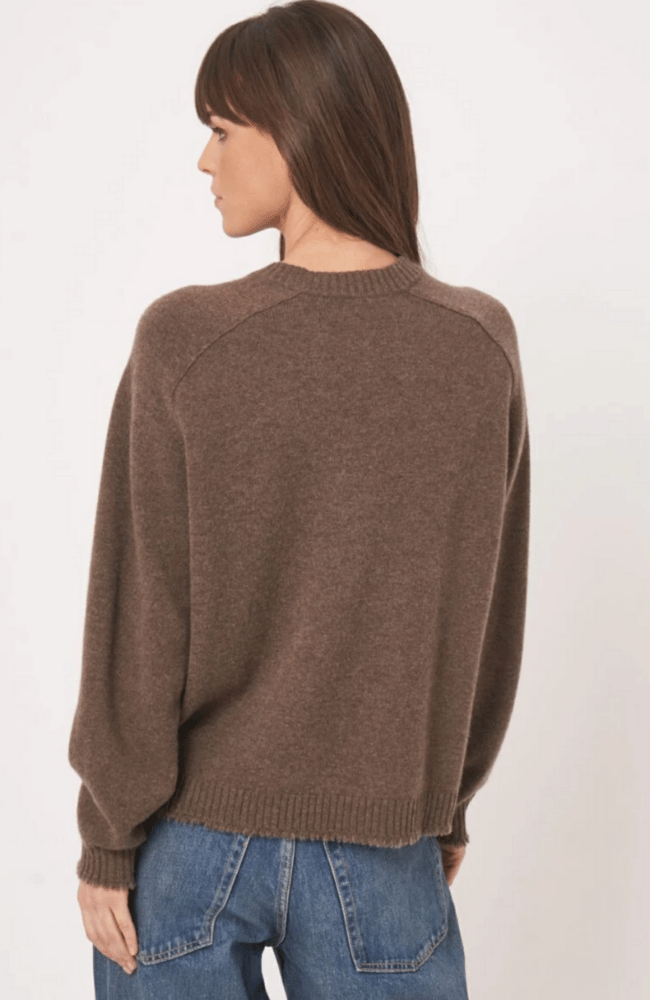 ORGANIC CASHMERE PULLOVER in CACAO-REPEAT-FLOW BY NICOLE CANADA