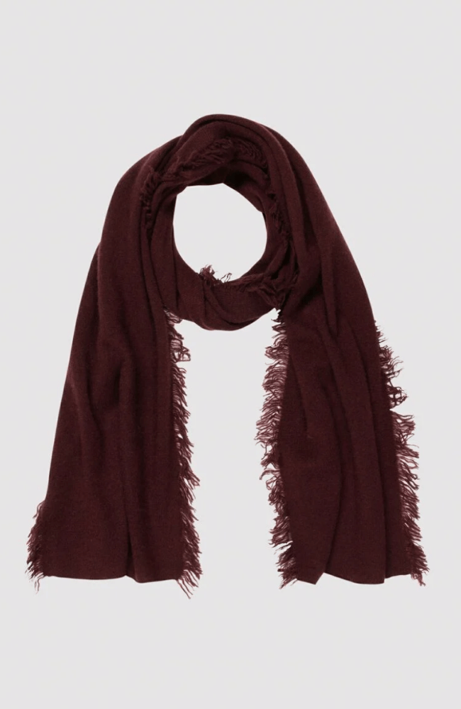 ORGANIC CASHMERE SCARF in MERLOT-REPEAT-FLOW by nicole