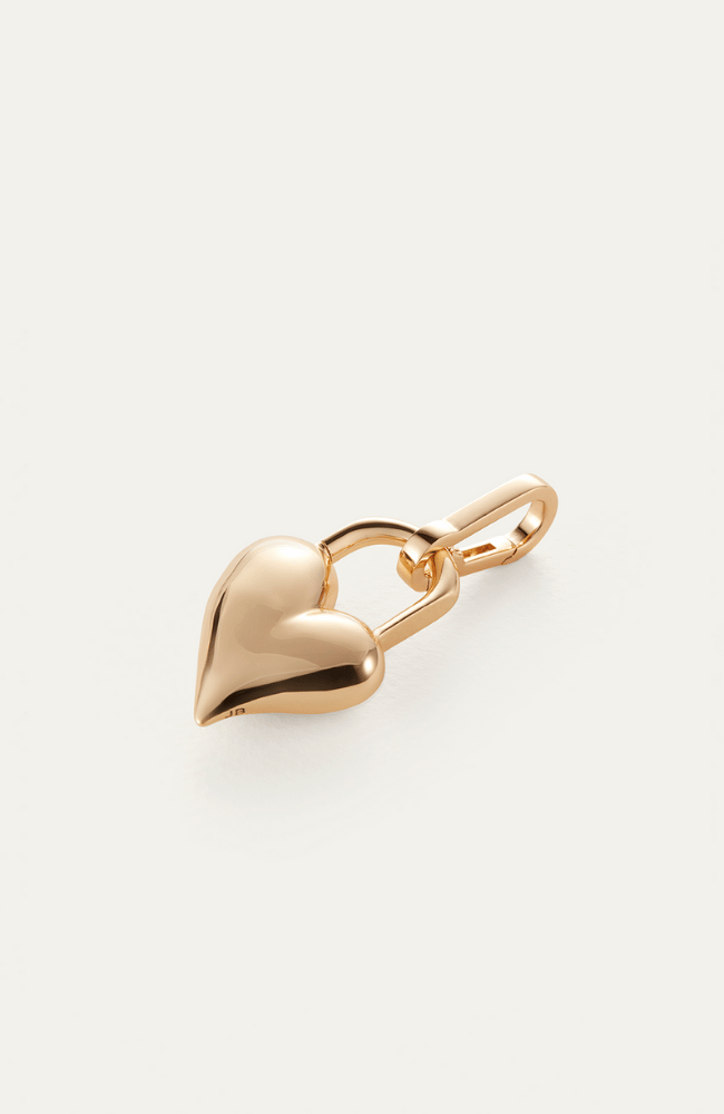 PADLOCK HEART CHARM - GOLD-JENNY BIRD-FLOW by nicole