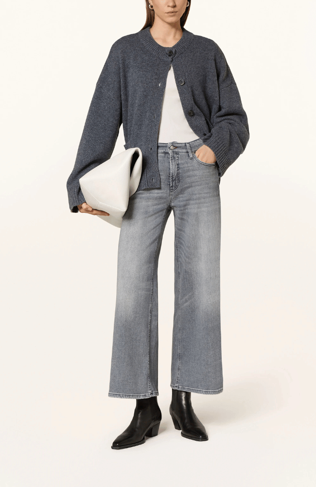 PALAZZO JEANS in SHAPING DARK USED-CAMBIO-FLOW by nicole