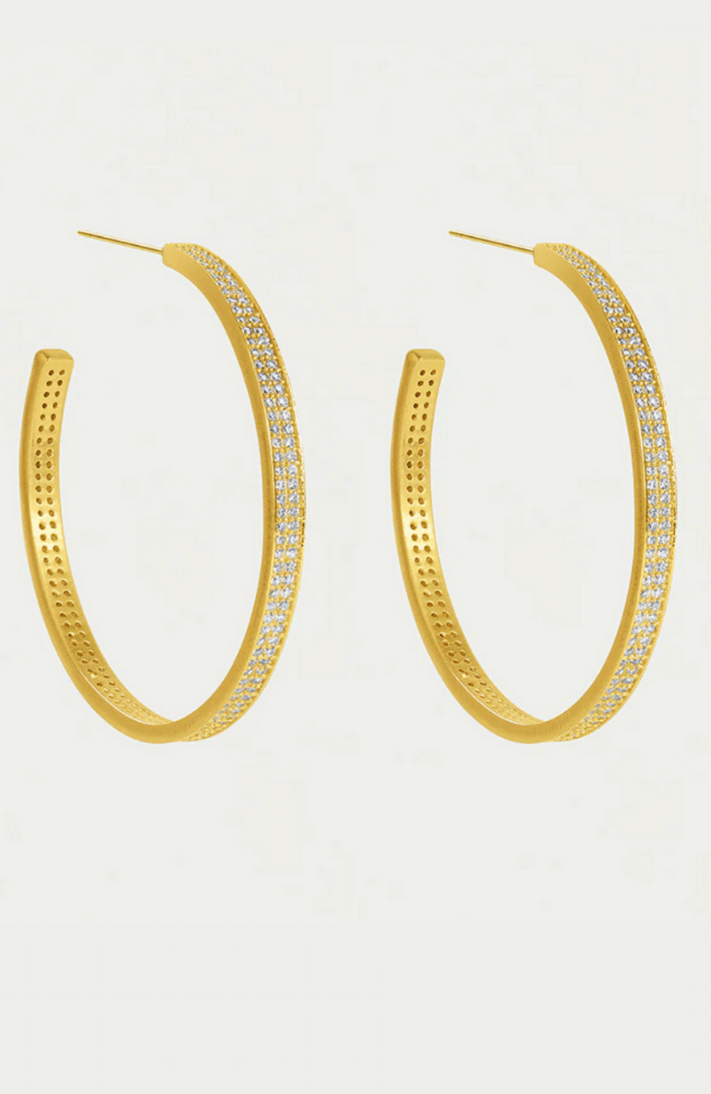 PETIT PAVE MIDI HOOPS WHITE TOPAZ-DEAN DAVIDSON-FLOW by nicole