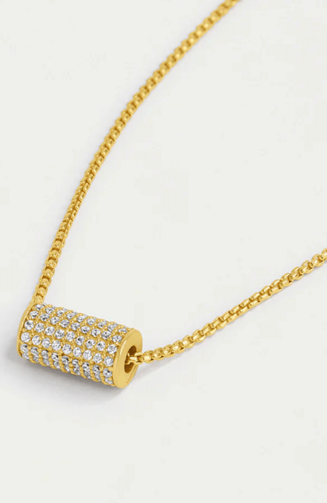 PETIT PAVE MINI TUBE NECKLACE in GOLD-DEAN DAVIDSON-FLOW by nicole