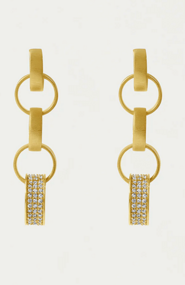 PETIT PAVE STATEMENT CHAIN EARRINGS-DEAN DAVIDSON-FLOW by nicole