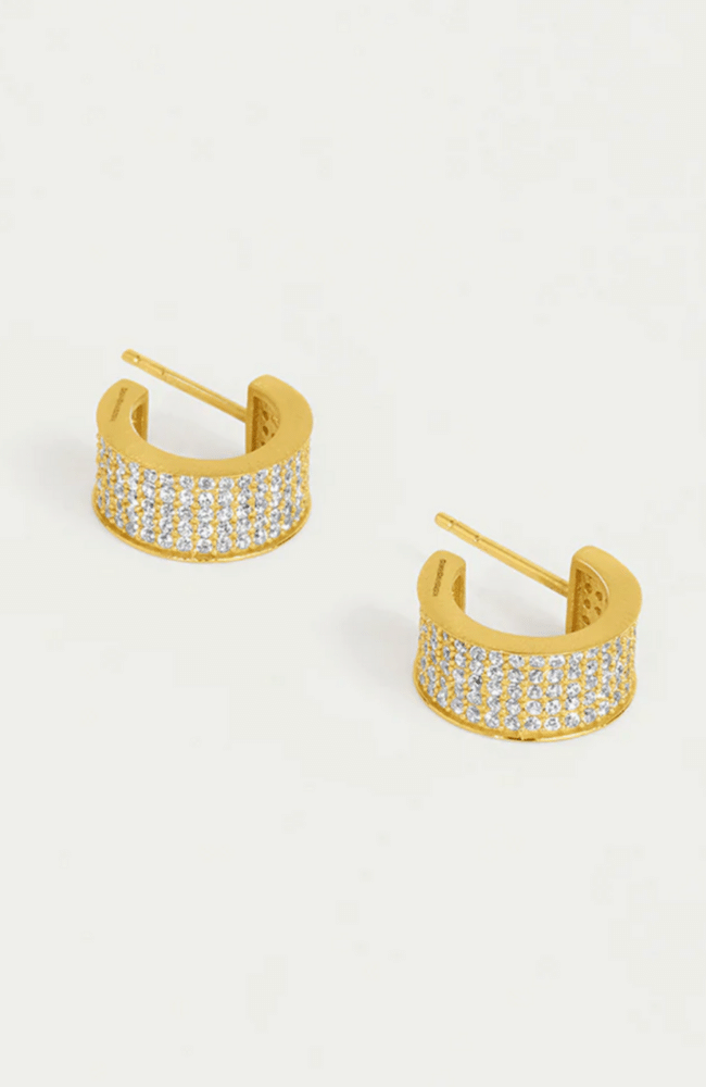 PETIT PAVE THICK HUGGIE HOOPS-DEAN DAVIDSON-FLOW by nicole