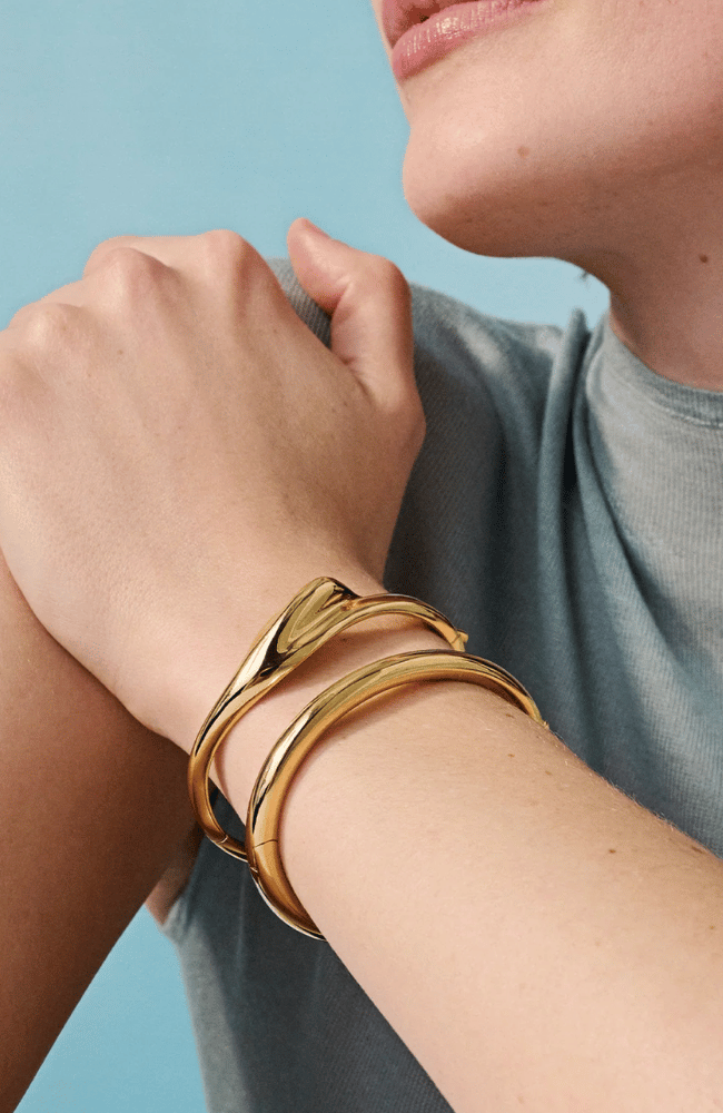 PORTIA BANGLE in GOLD-JENNY BIRD-FLOW by nicole
