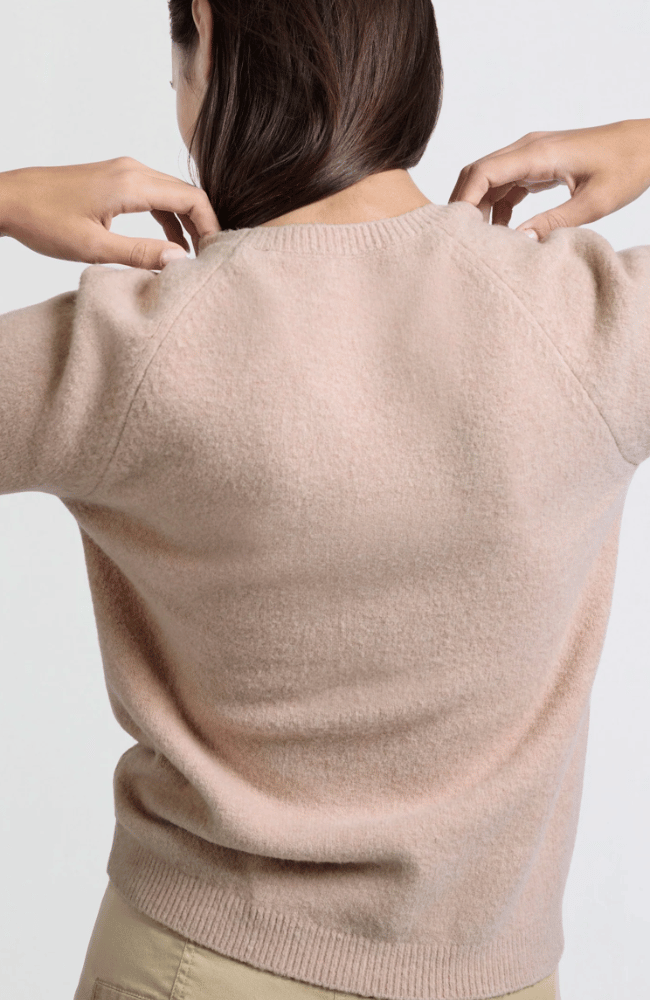 RAGLAN SHORT SLEEVE SWEATER in DUSTY PINK-YAYA-FLOW by nicole