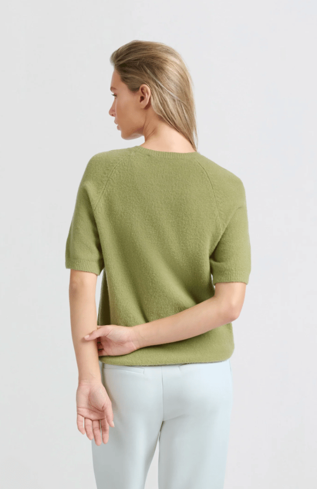 RAGLAN SHORT SLEEVE SWEATER in OLIVE-YAYA-FLOW by nicole