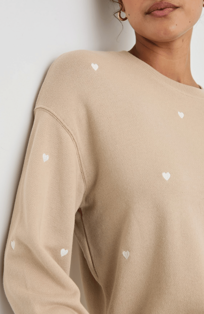 RAMONA SWEATSHIRT in ECRU HEART-RAILS-FLOW by nicole