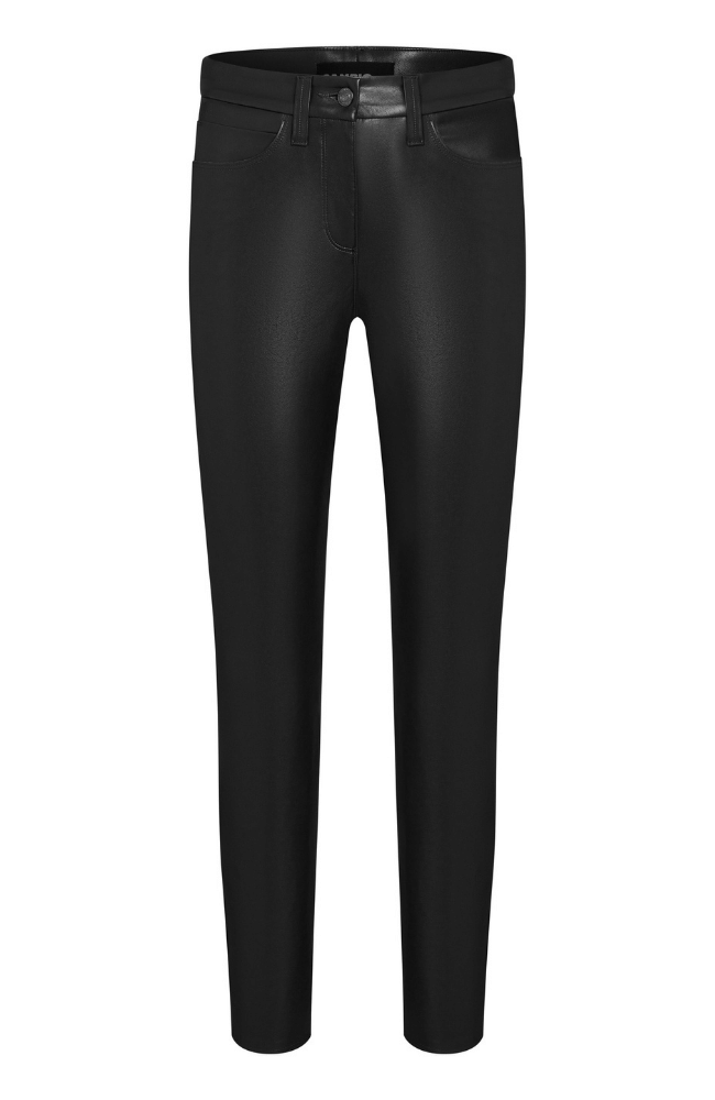 RAY 5 POCKET FAUX LEATHER PANT in BLACK-CAMBIO-FLOW by nicole