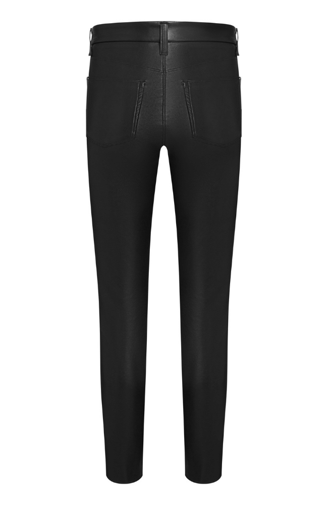 RAY 5 POCKET FAUX LEATHER PANT in BLACK-CAMBIO-FLOW by nicole