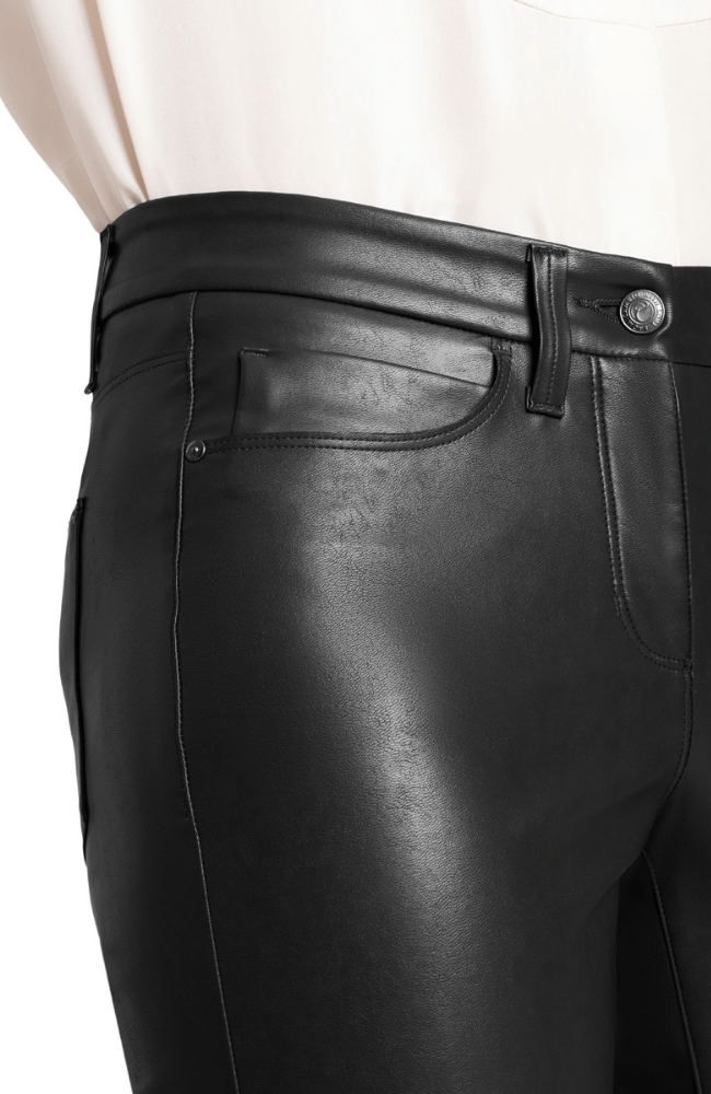 LDZYXY Black Bootcut Trousers Leggings with Phone Pocket Pockets