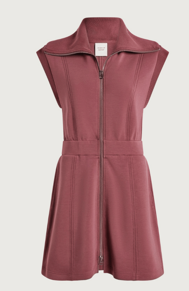 REBECCA ZIP THROUGH DRESS in RHUBARB-Varley-FLOW by nicole