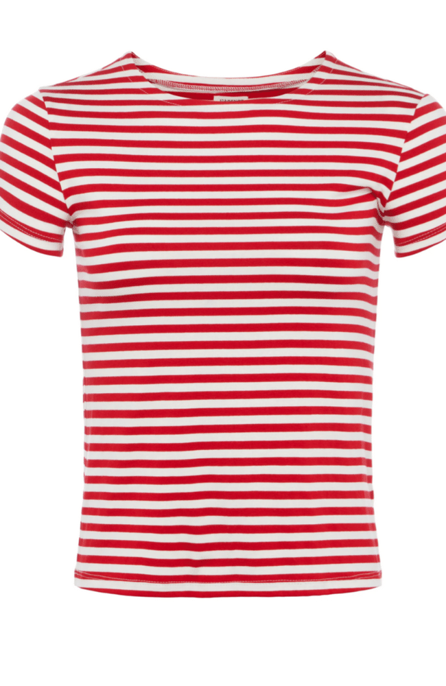 RESSI CREW NK. S.S RED &amp; WHITE STRIPE-L&#39;AGENCE-FLOW by nicole