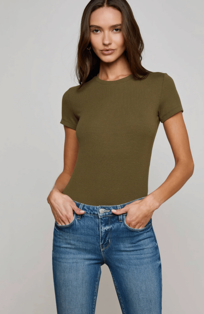 RESSI FITTED TEE in PINE-L'AGENCE-FLOW by nicole