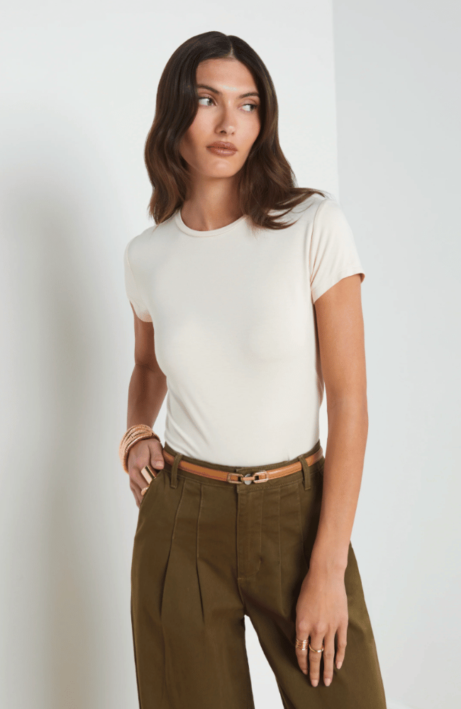 RESSI SLIM FIT TEE - BISQUE-L&#39; AGENCE-FLOW by nicole