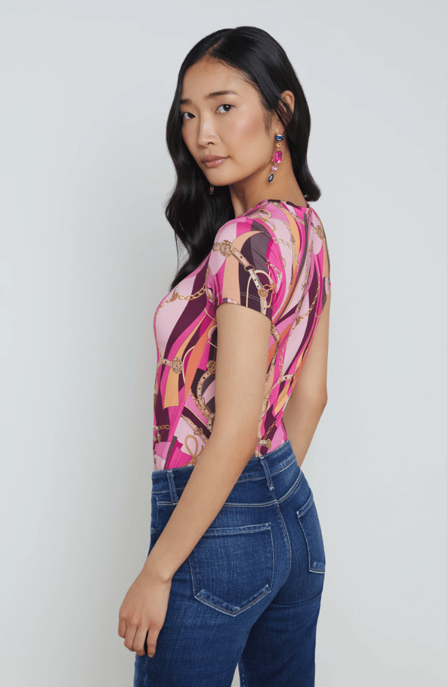 RESSI TEE in PINK BUCKLE SWIRL-L&#39; AGENCE-FLOW by nicole