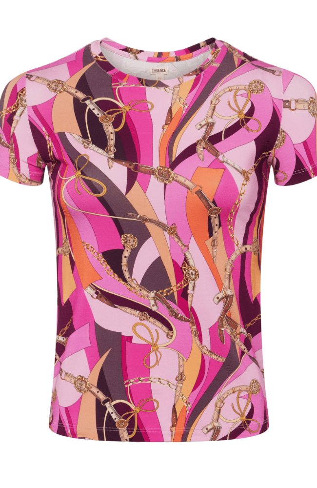 RESSI TEE in PINK BUCKLE SWIRL-L&#39; AGENCE-FLOW by nicole