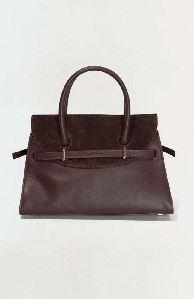 RIVER SUEDE MINI HANDBAG in CACAO-SIMKHAI-FLOW by nicole