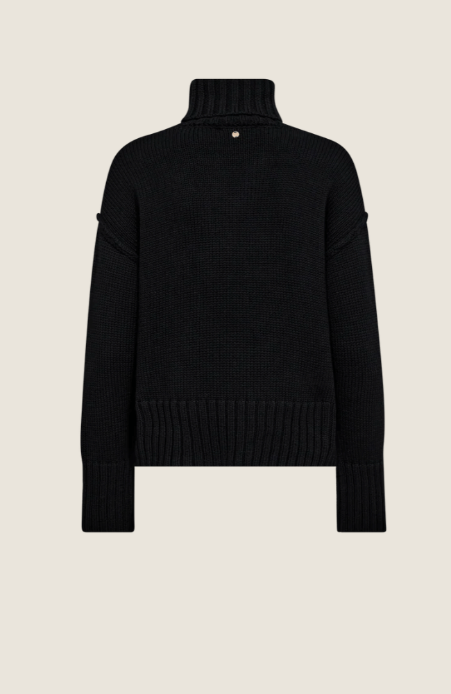 ROLA BINE ROLLNECK KNIT in BLACK-MOS MOSH-FLOW by nicole