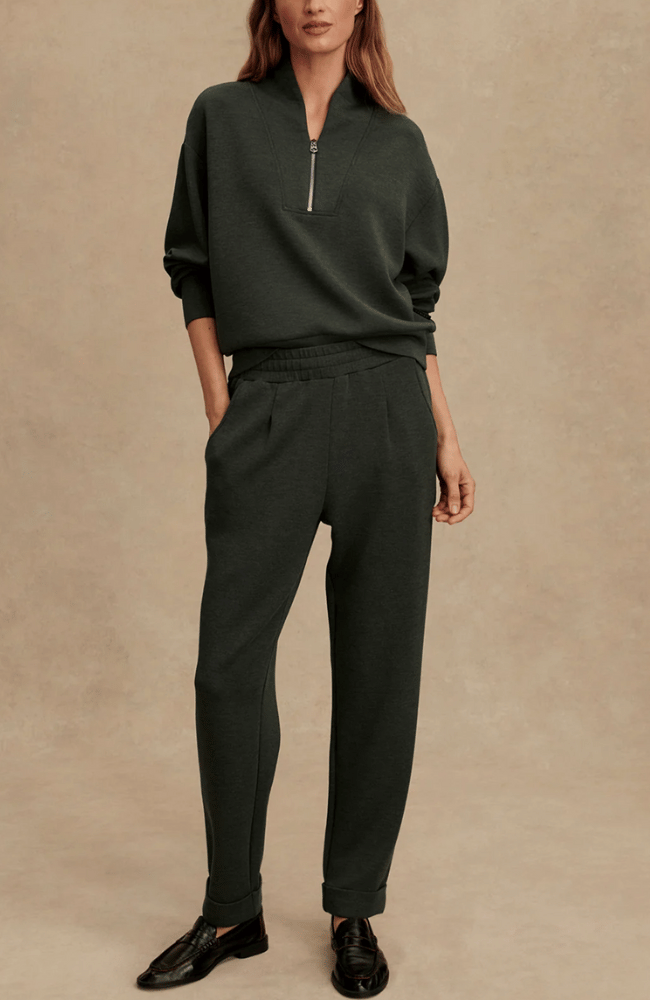 ROLLED CUFF PANT 25" in OLIVE MARL-Varley-FLOW by nicole