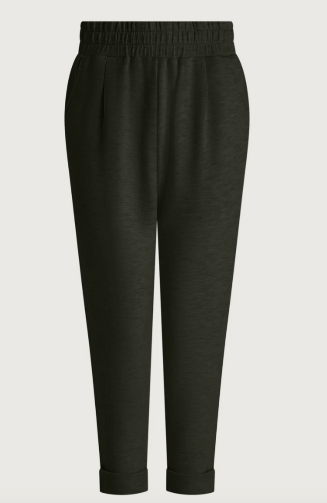 ROLLED CUFF PANT 25" in OLIVE MARL-Varley-FLOW by nicole