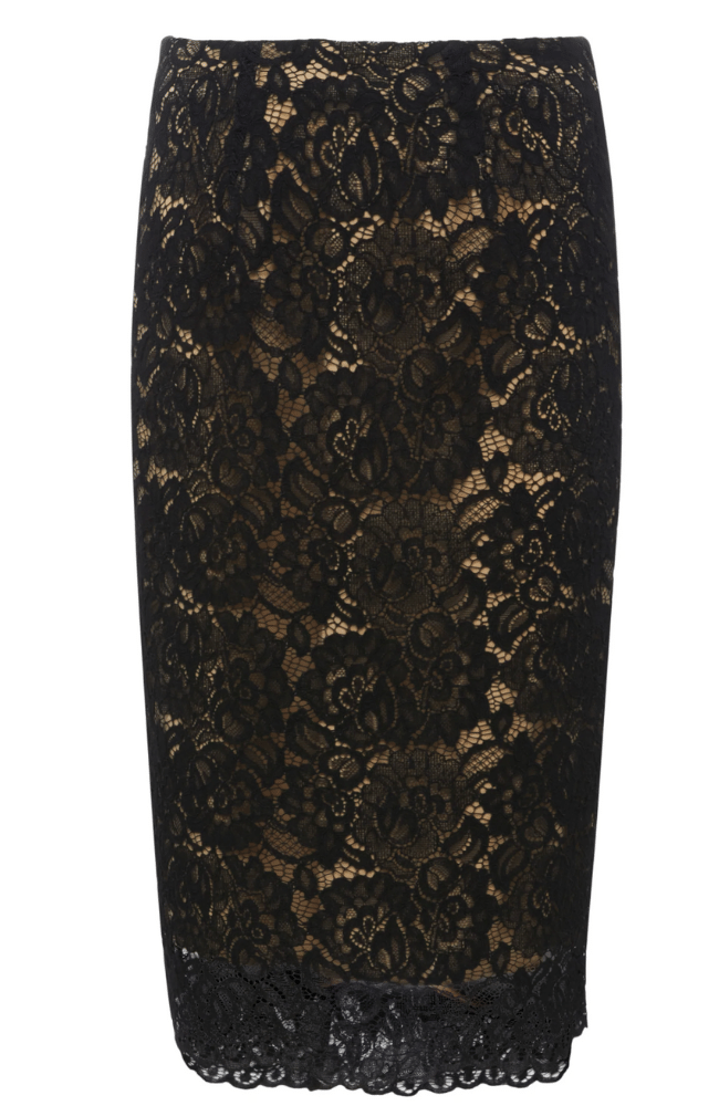 ROYAL PENCIL SKIRT BLACK LACE-L' AGENCE-FLOW by nicole