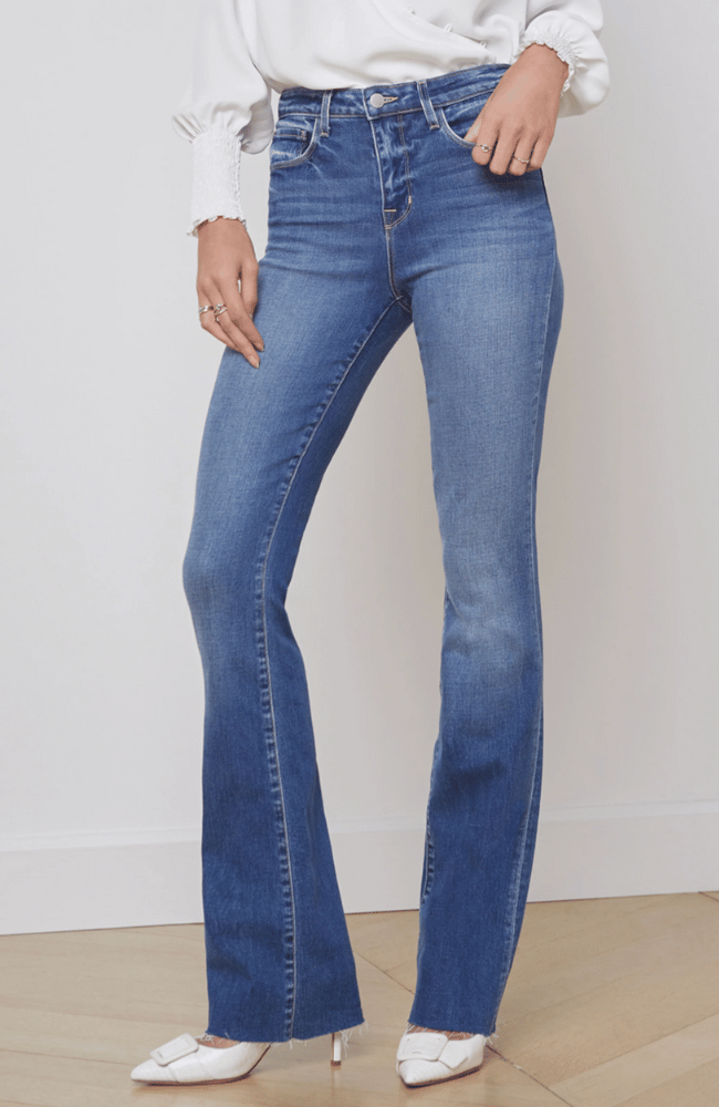 RUTH HIGH RISE STRAIGHT DENIM in CAMBRIDGE-L&#39; AGENCE-FLOW by nicole