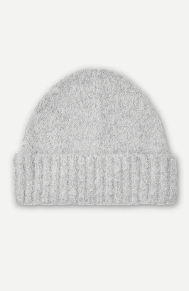 SAJEANNE BEANIE HAT in LIGHT GREY-SAMSOE-FLOW by nicole