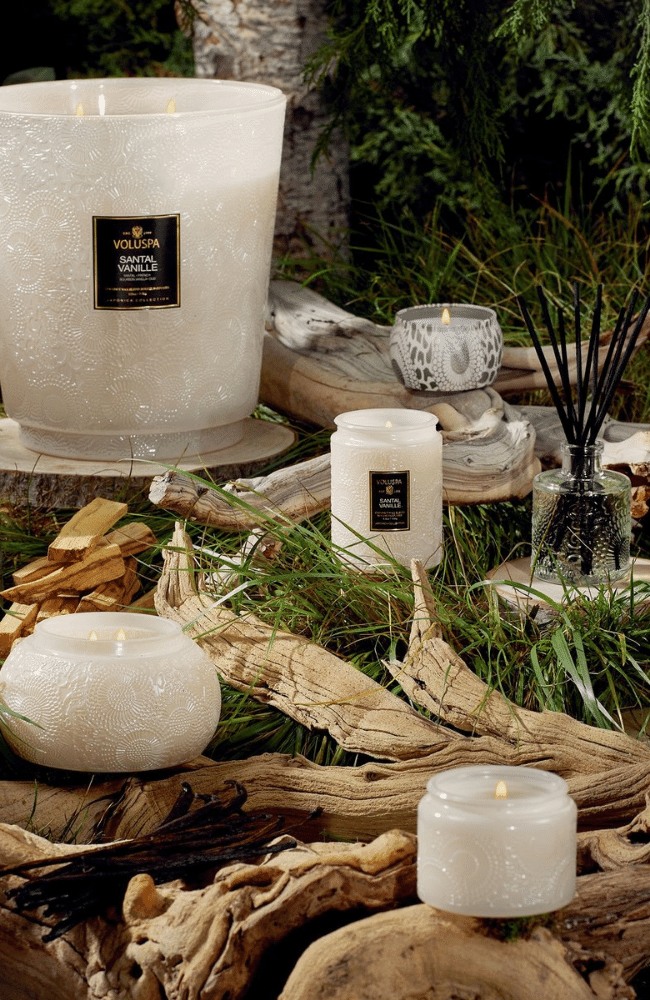 SANTAL VANILLE | 5 WICK HEARTH CANDLE-VOLUSPA-FLOW by nicole